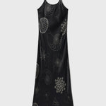 Silk Laundry 1996 Slip Dress - Fibonacci Black