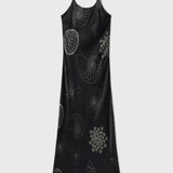 Silk Laundry 1996 Slip Dress - Fibonacci Black
