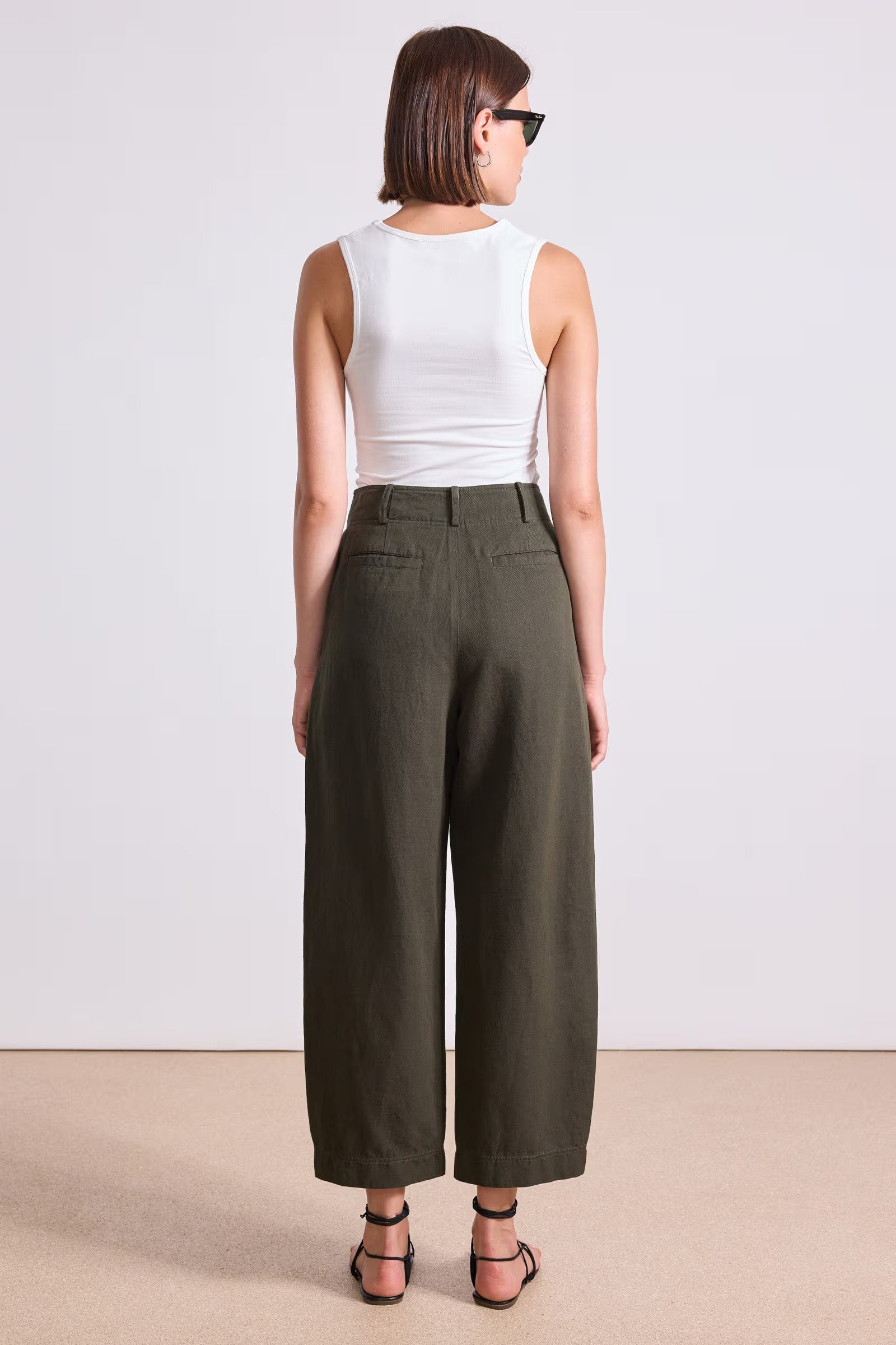 Apiece Apart Bari Crop Trouser - Rosin