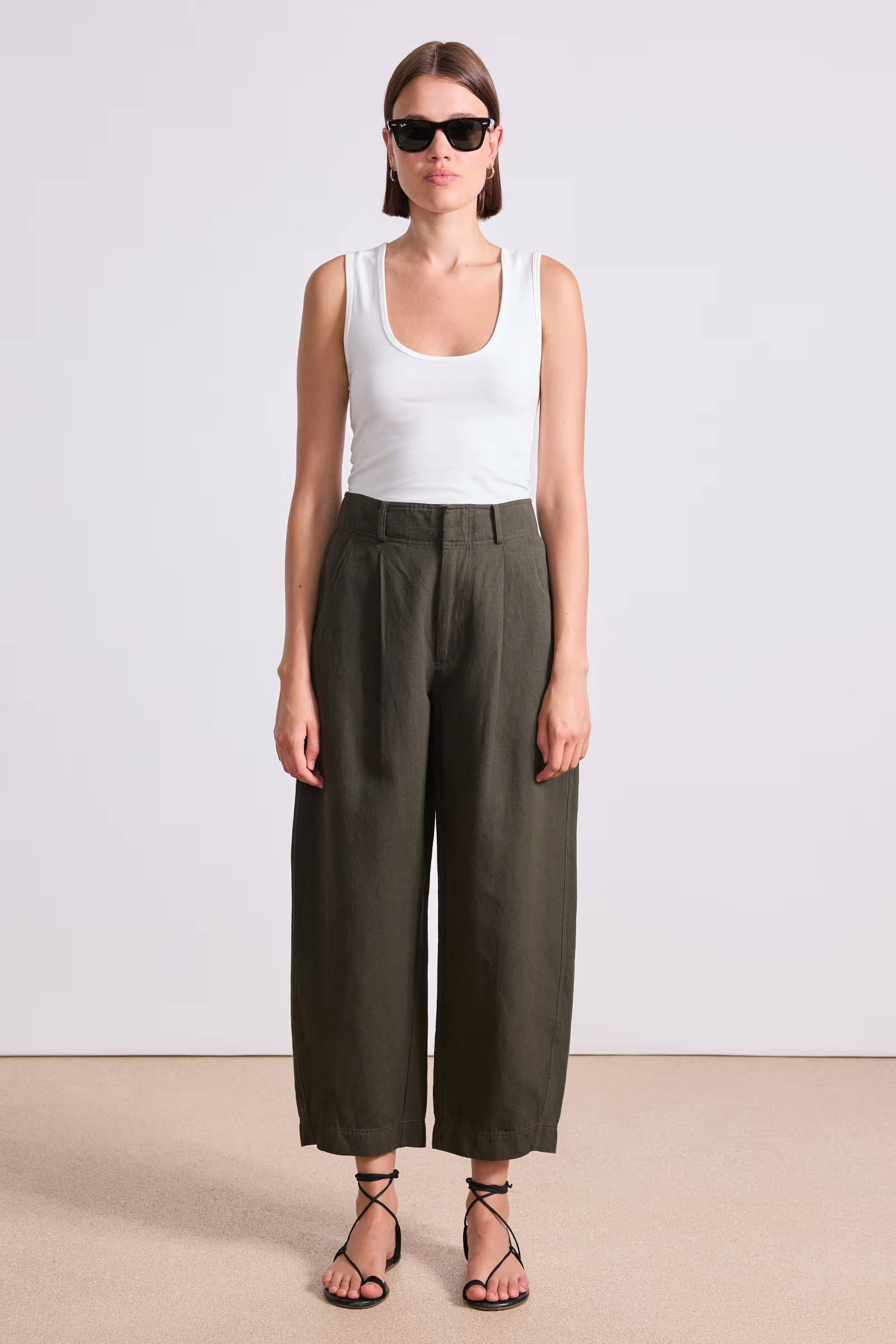 Apiece Apart Bari Crop Trouser - Rosin