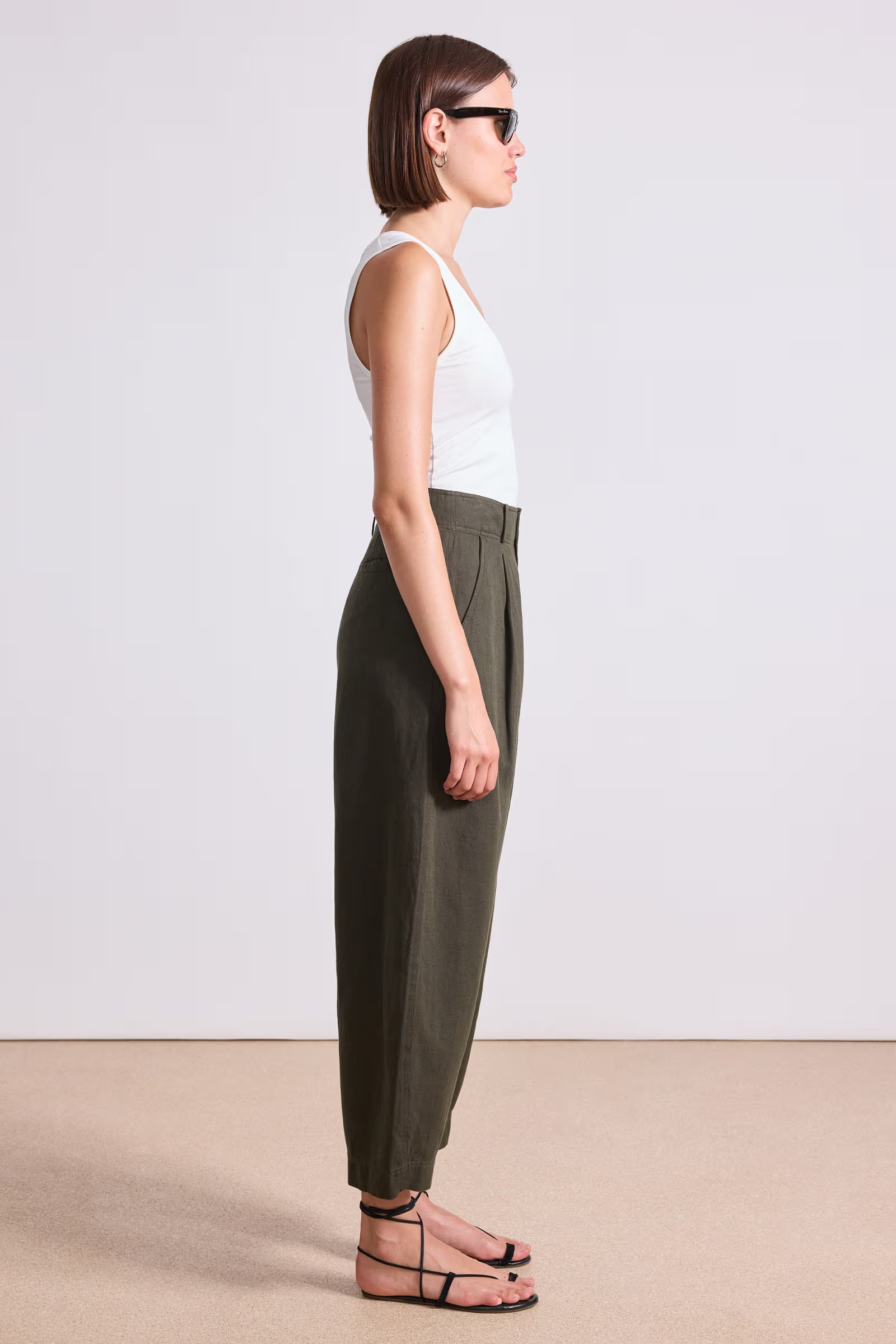 Apiece Apart Bari Crop Trouser - Rosin