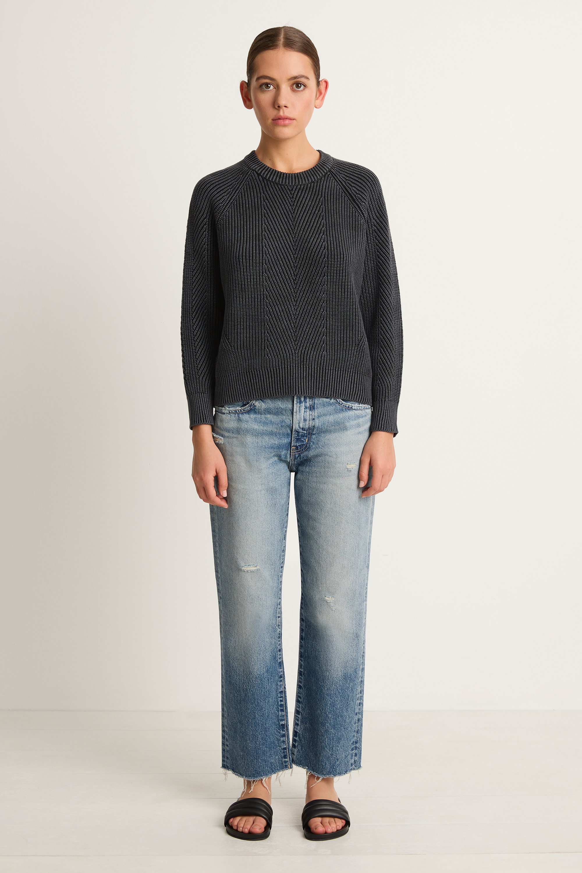Demylee Chelsea Cotton Sweater - Black