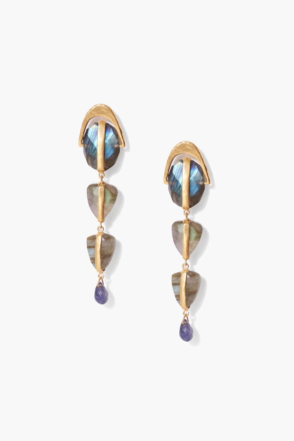 Chan Luu Labradorite Mix Rise Earrings
