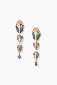 Chan Luu Labradorite Mix Rise Earrings