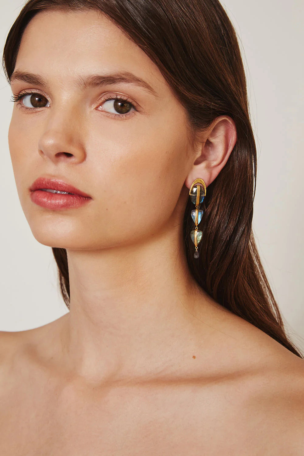 Chan Luu Labradorite Mix Rise Earrings