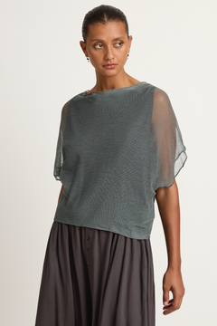 Elsa Esturgie Neige Draped Top - Kombu