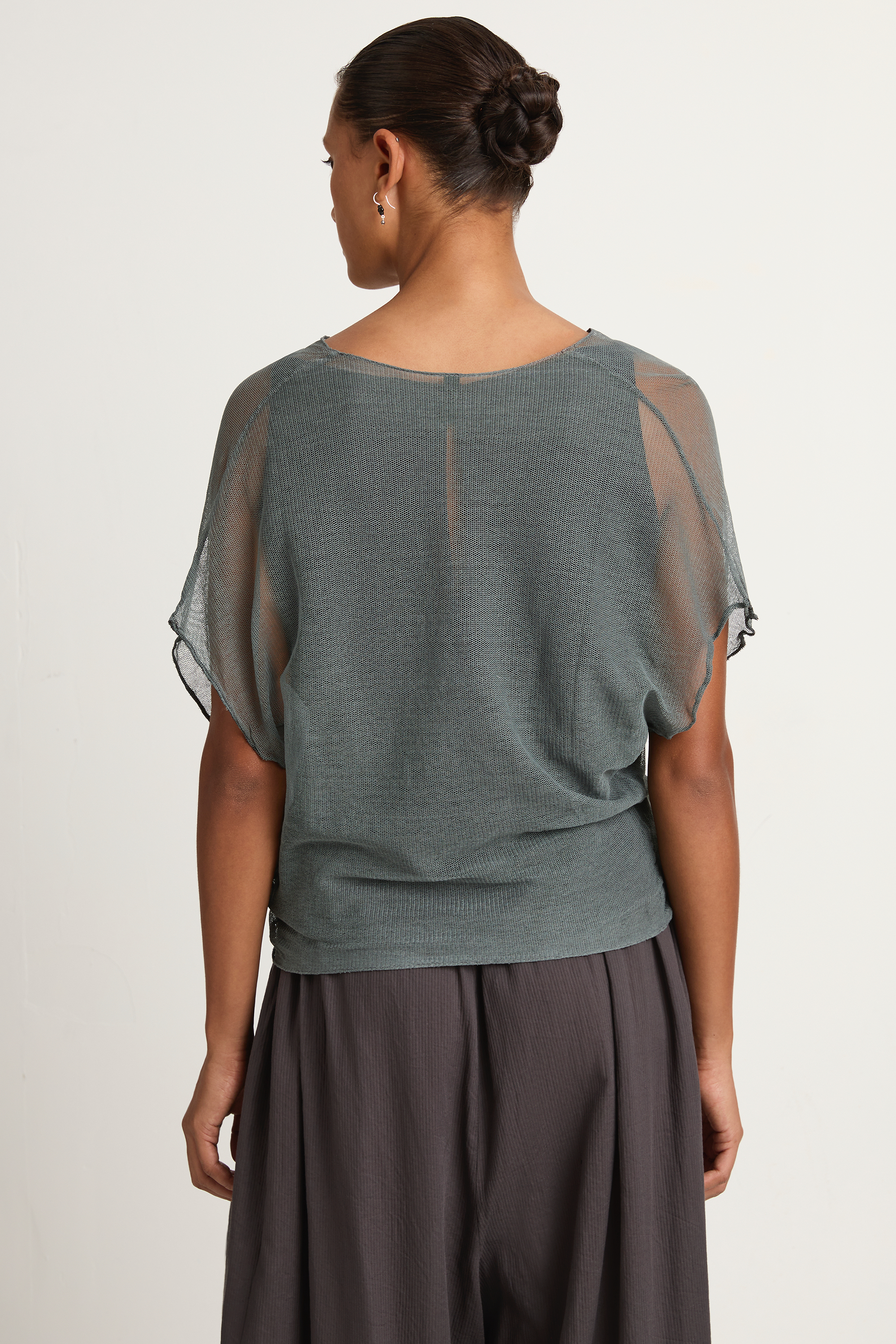 Elsa Esturgie Neige Draped Top - Kombu