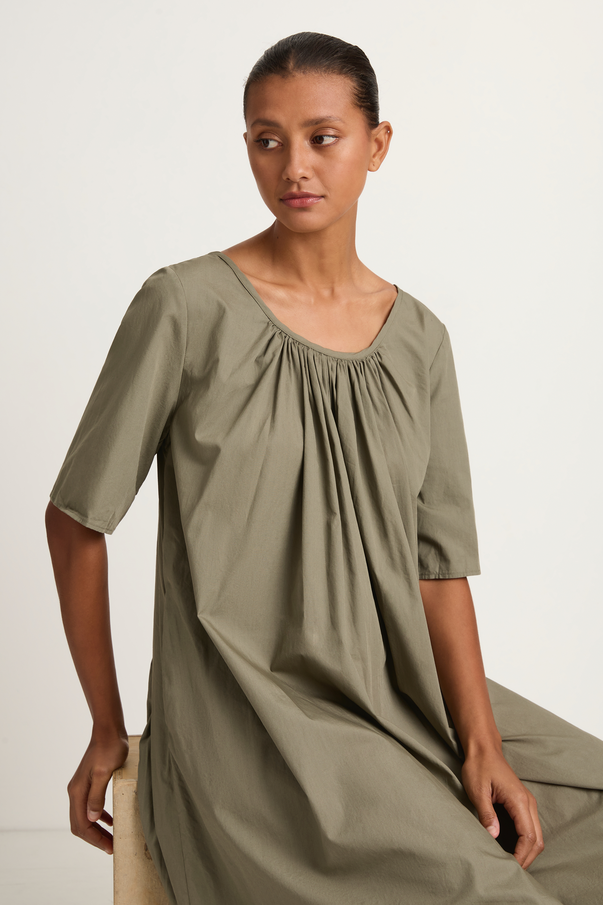 Elsa Esturgie Nocturne Dress - Sage