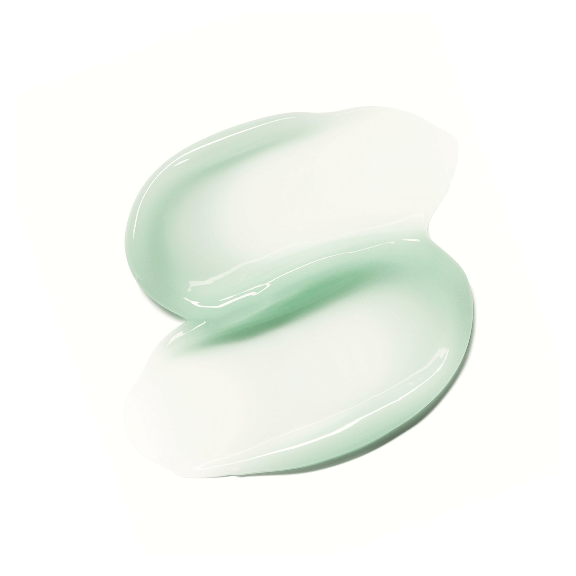 Light green serum on a white background