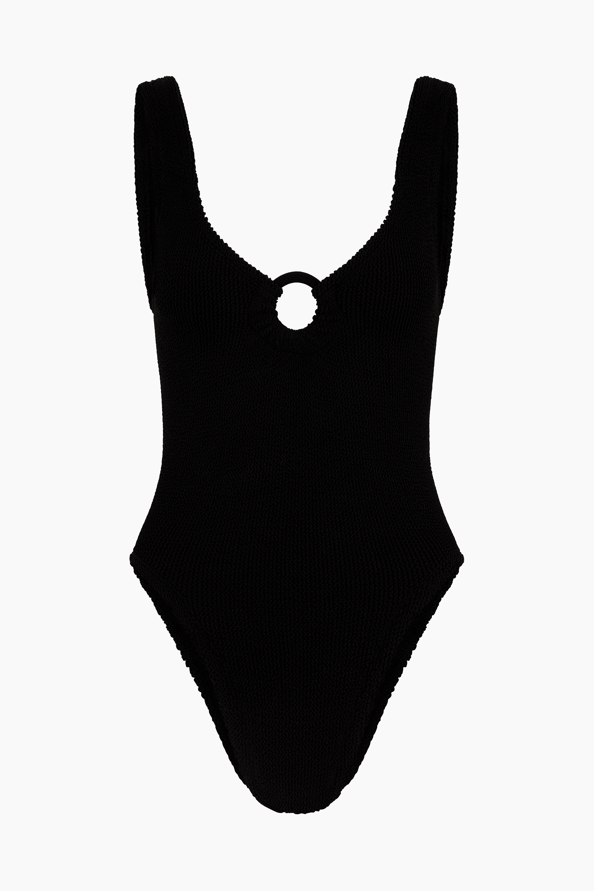Hunza G Celine One Piece with Tonal Hoops - Black