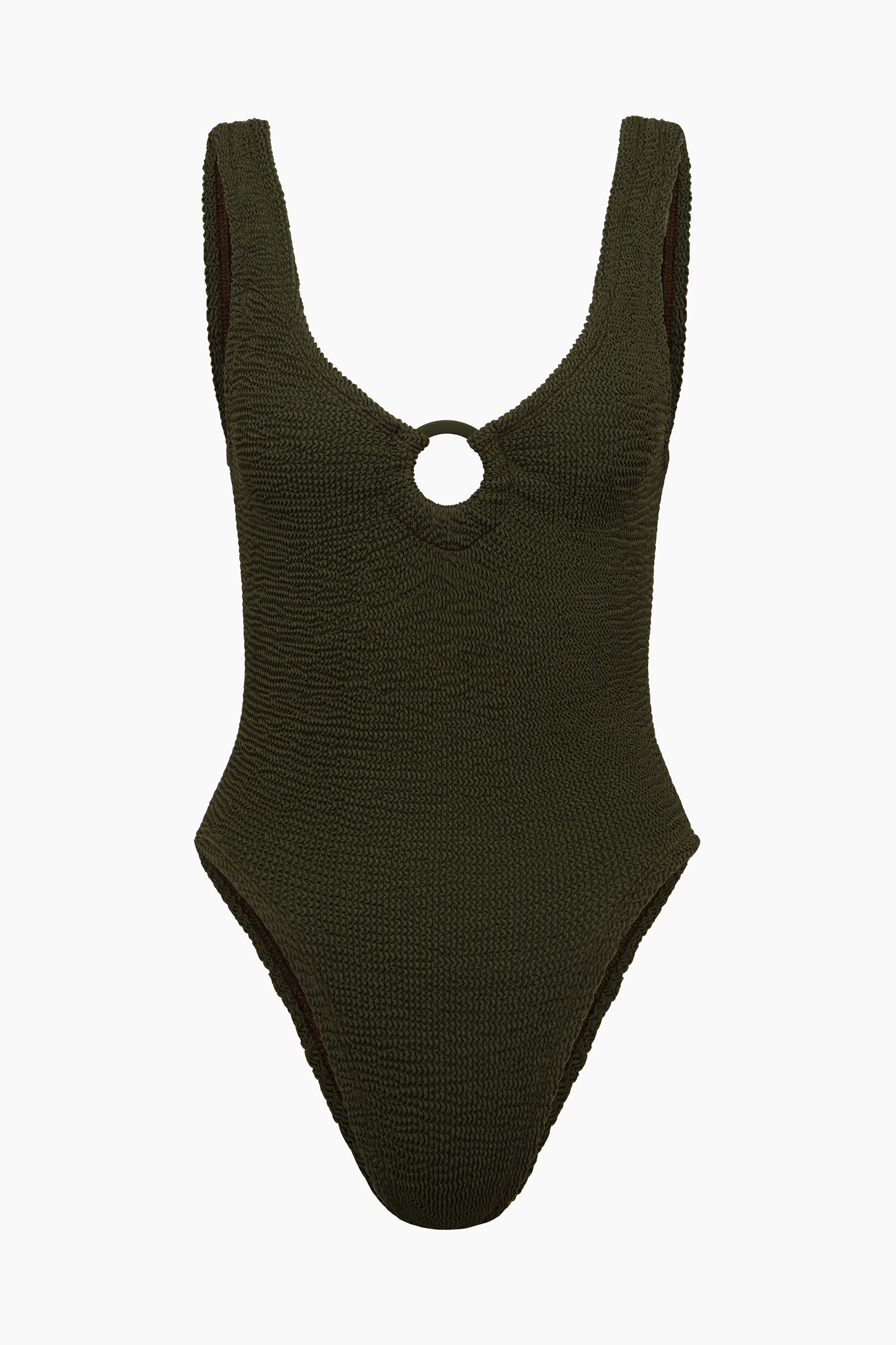 Hunza G Celine One Piece with Tonal Hoops - Metallic Khaki