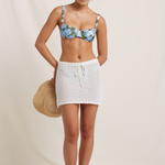 Peony Pointelle Mini Skirt - Seashell