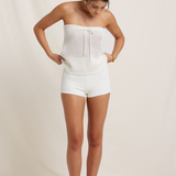 Peony Pointelle Mini Skirt - Seashell