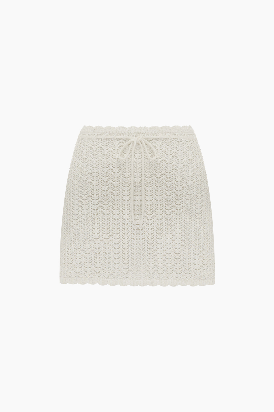 Peony Pointelle Mini Skirt - Seashell