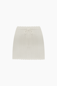 Peony Pointelle Mini Skirt - Seashell