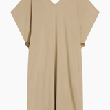 Simone Fan Long Open Kaftan Thin Shaved Terry - Sand
