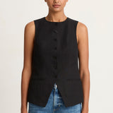 Apiece Apart Marca Tunic Vest - Black- FINAL SALE