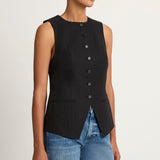 Apiece Apart Marca Tunic Vest - Black- FINAL SALE