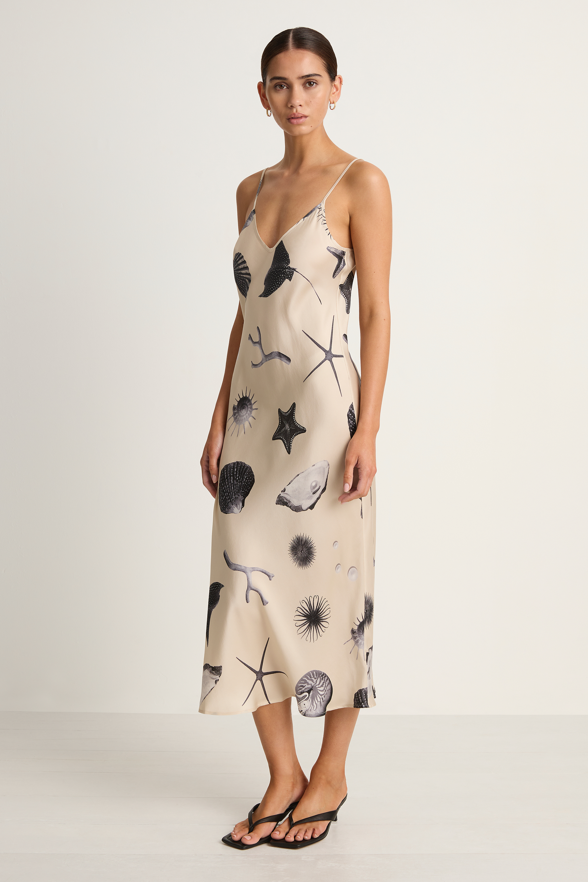 Silk Laundry 90s Slip Dress - Seashells