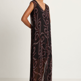 Natalie Martin Tova Maxi - Feather Chiffon - FINAL SALE