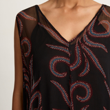 Natalie Martin Tova Maxi - Feather Chiffon - FINAL SALE