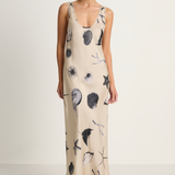 Silk Laundry Scoop Neck Dress - Seashells