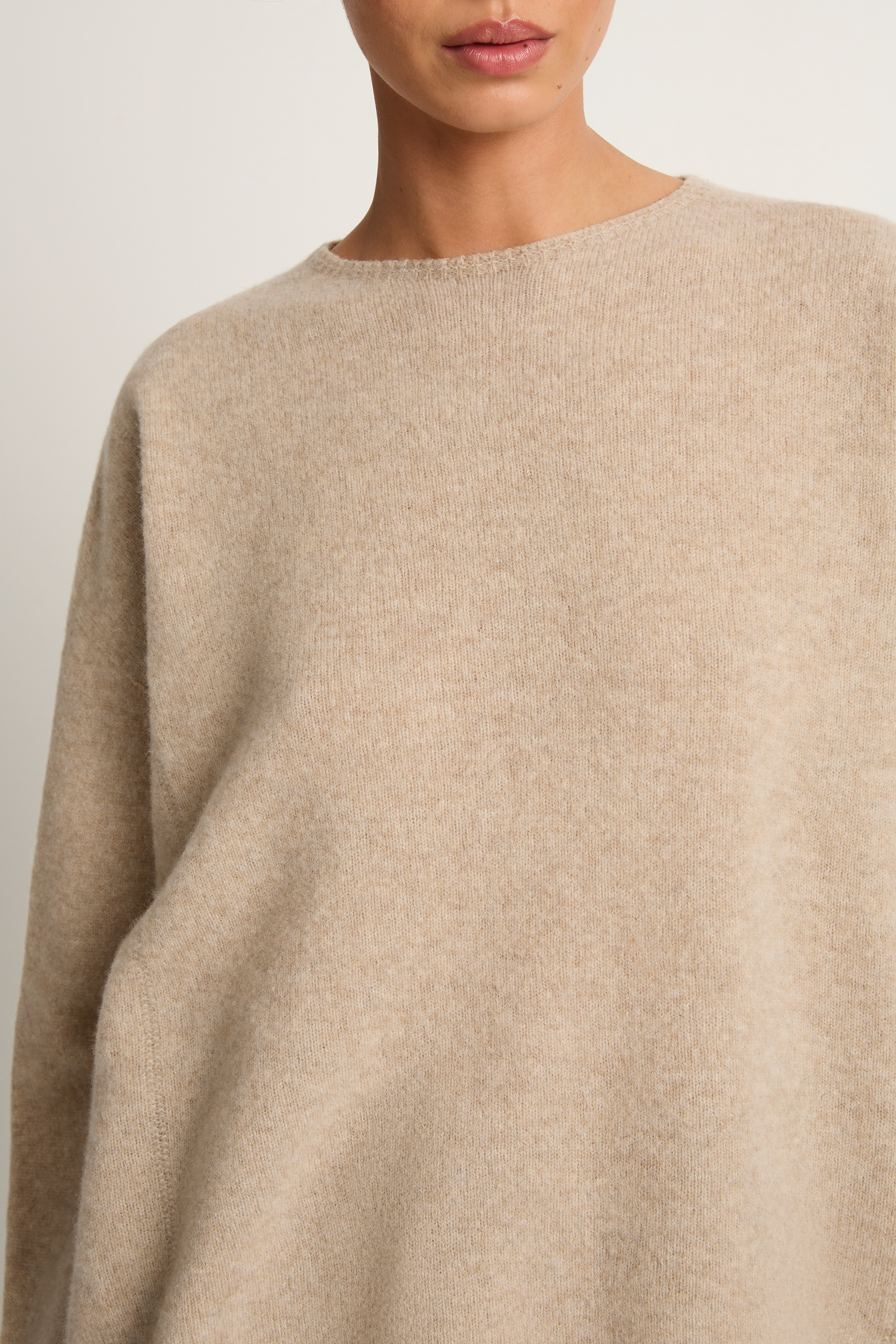 Pas De Calais Fine Wool Crewneck Pullover - Beige