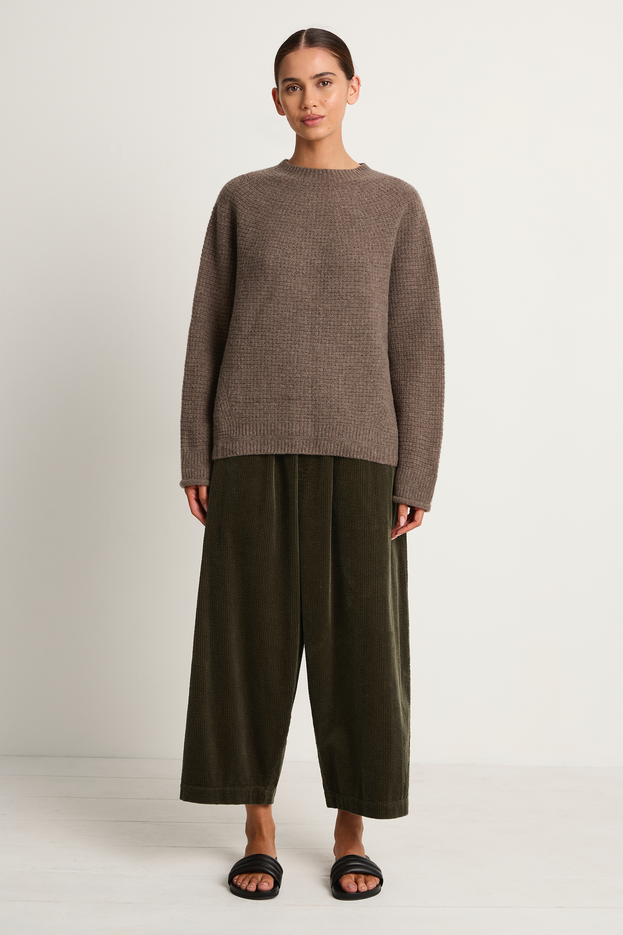 Pas De Calais Cashmere Blend Lambs Wool Pullover - Greige