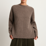 Pas De Calais Cashmere Blend Lambs Wool Pullover - Greige