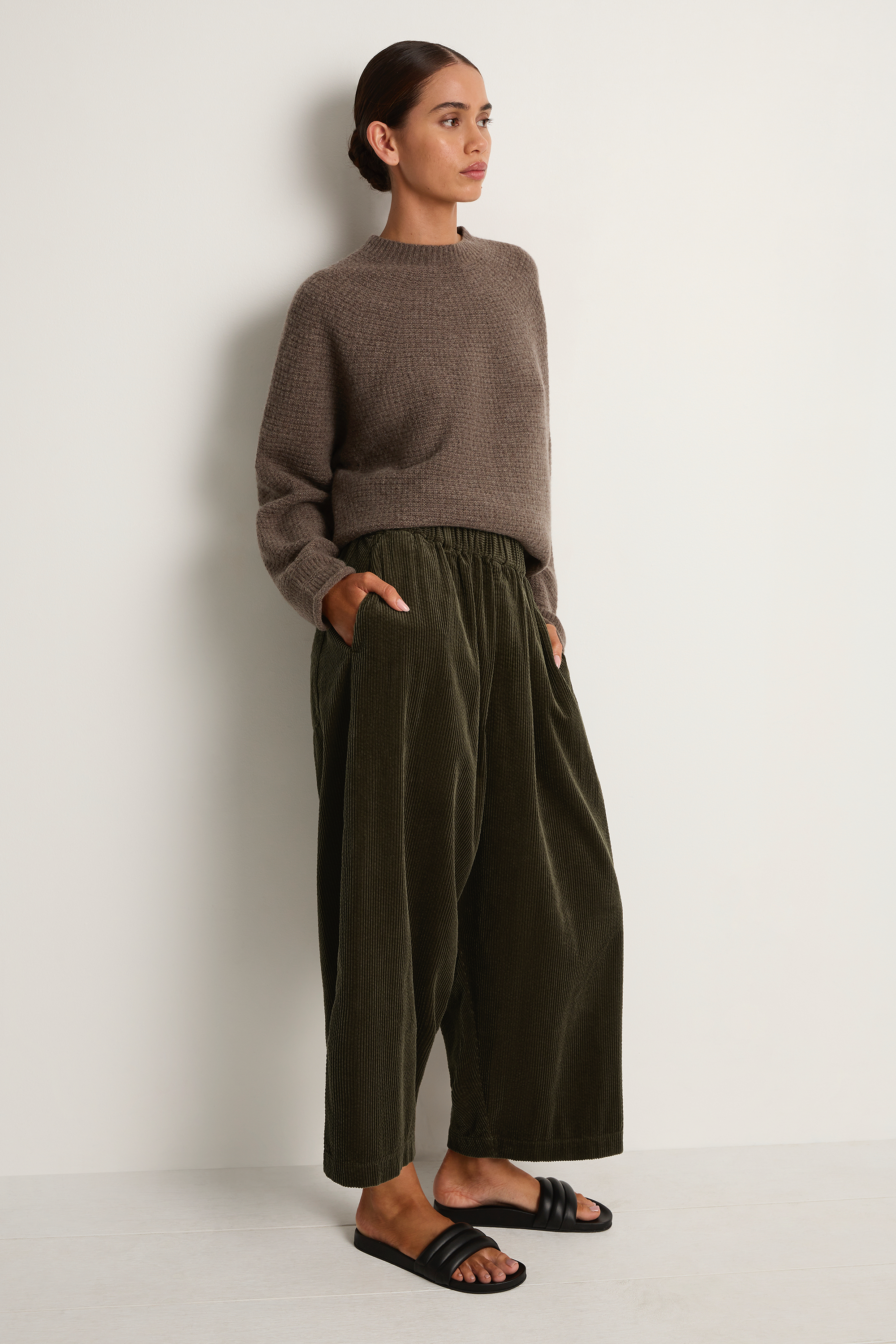 Pas De Calais Cashmere Blend Lambs Wool Pullover - Greige