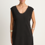 Caravana Awal Short Cotton Dress - Black
