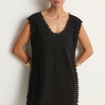 Caravana Awal Short Cotton Dress - Black