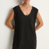 Caravana Awal Short Cotton Dress - Black