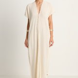 Caravana Chaac V-Neck maxi Dress - Natural