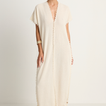Caravana Chaac V-Neck maxi Dress - Natural