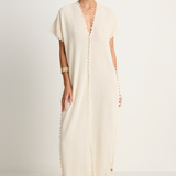 Caravana Chaac V-Neck maxi Dress - Natural
