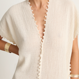 Caravana Chaac V-Neck maxi Dress - Natural