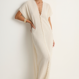 Caravana Chaac V-Neck maxi Dress - Natural