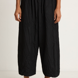 Pas De Calais Light Twill Crinkle Drop Crotch Pants - Black