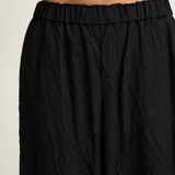 Pas De Calais Light Twill Crinkle Drop Crotch Pants - Black