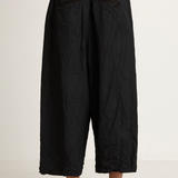 Pas De Calais Light Twill Crinkle Drop Crotch Pants - Black