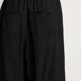 Pas De Calais Light Twill Crinkle Drop Crotch Pants - Black