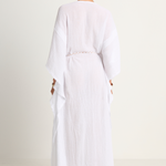 Caravana Chumuk Long Cotton Crossover Kaftan - White