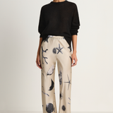 Silk Laundry Bias Cut Pants - Seashells