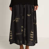 Pas De Calais Animal Concert Print Skirt - Black