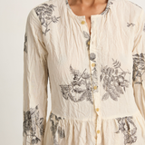 Pas De Calais Friends Of The Forest Print Dress - Natural - FINAL SALE