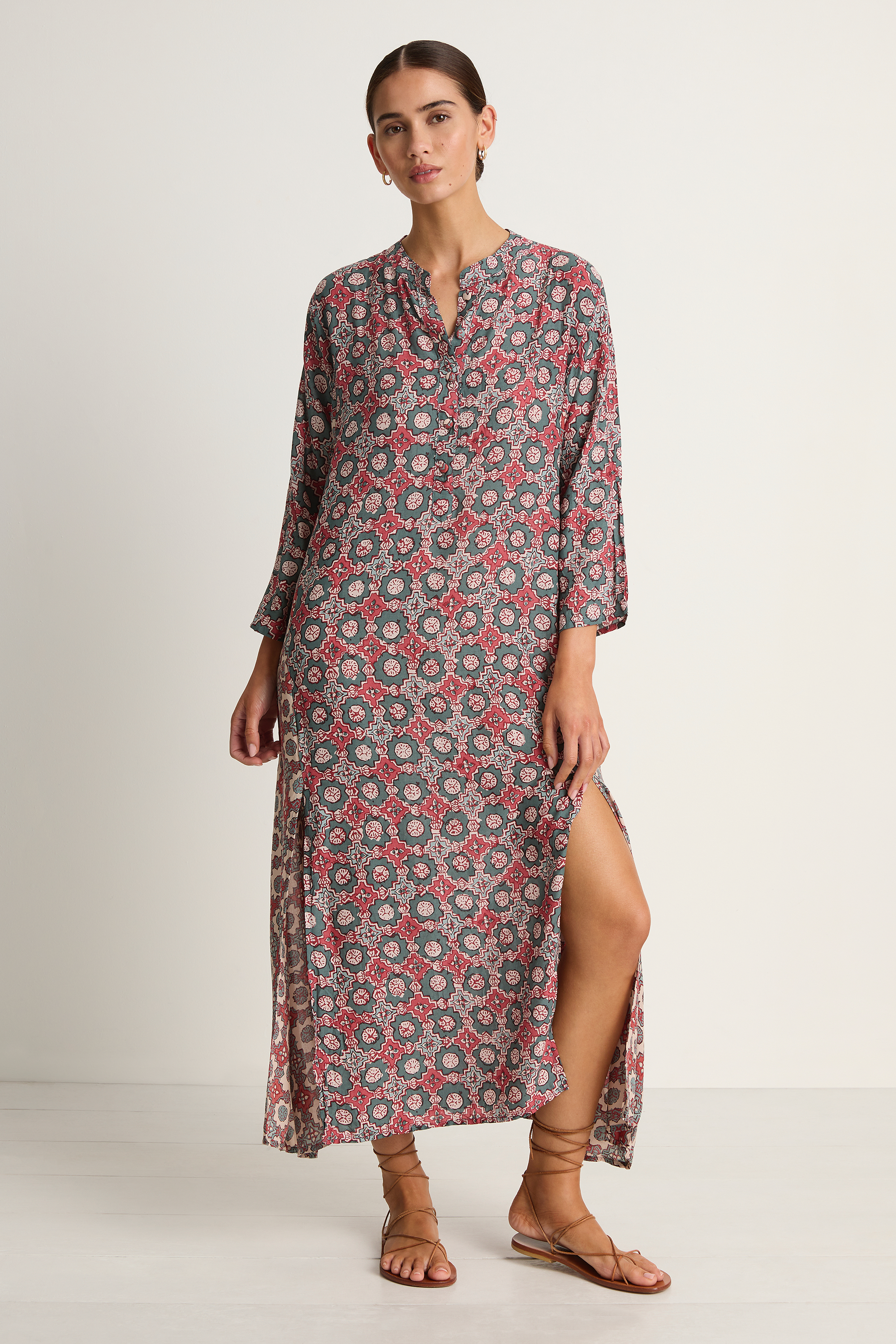Natalie Martin Isobel Dress - Spanish Tile Combo