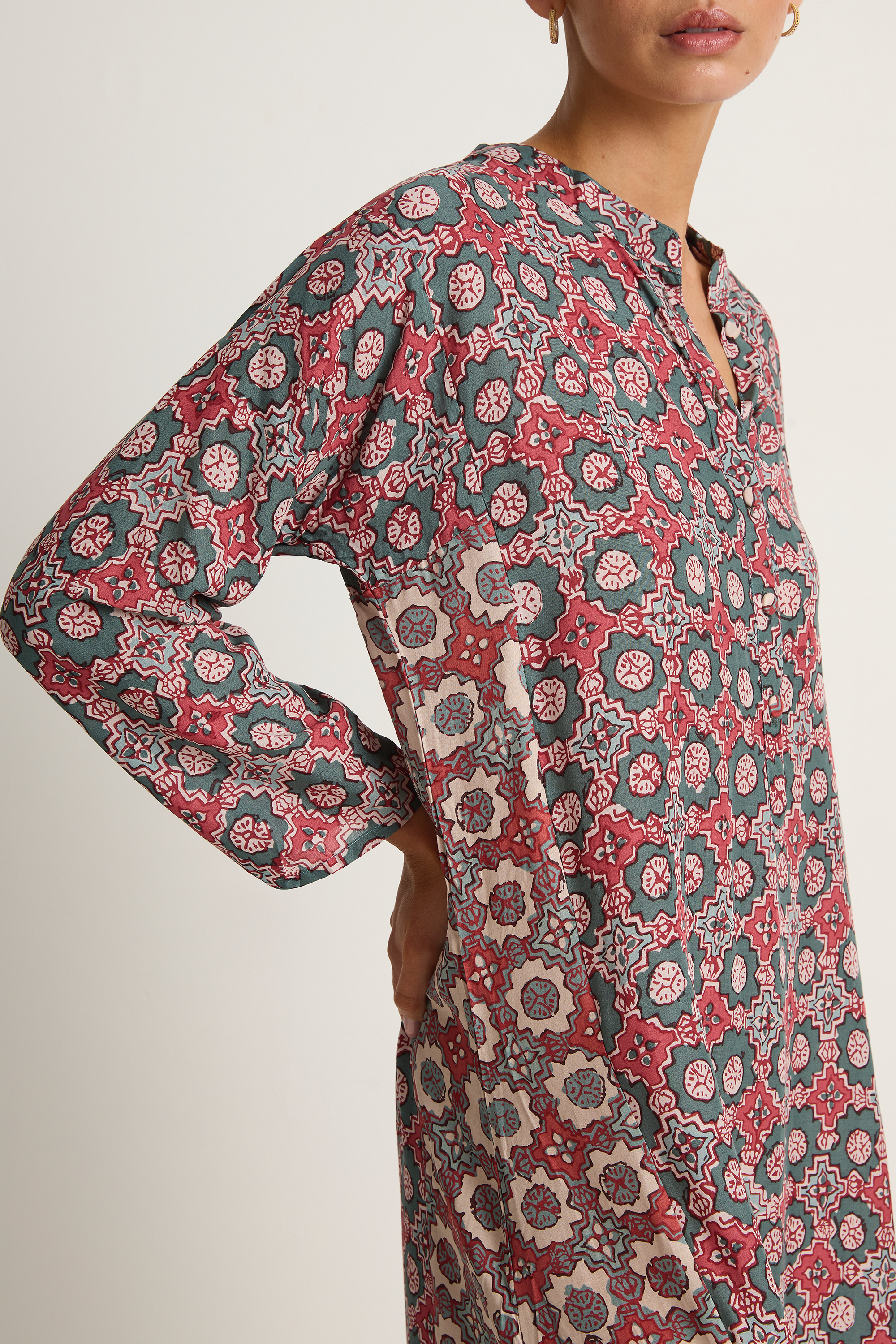 Natalie Martin Isobel Dress - Spanish Tile Combo