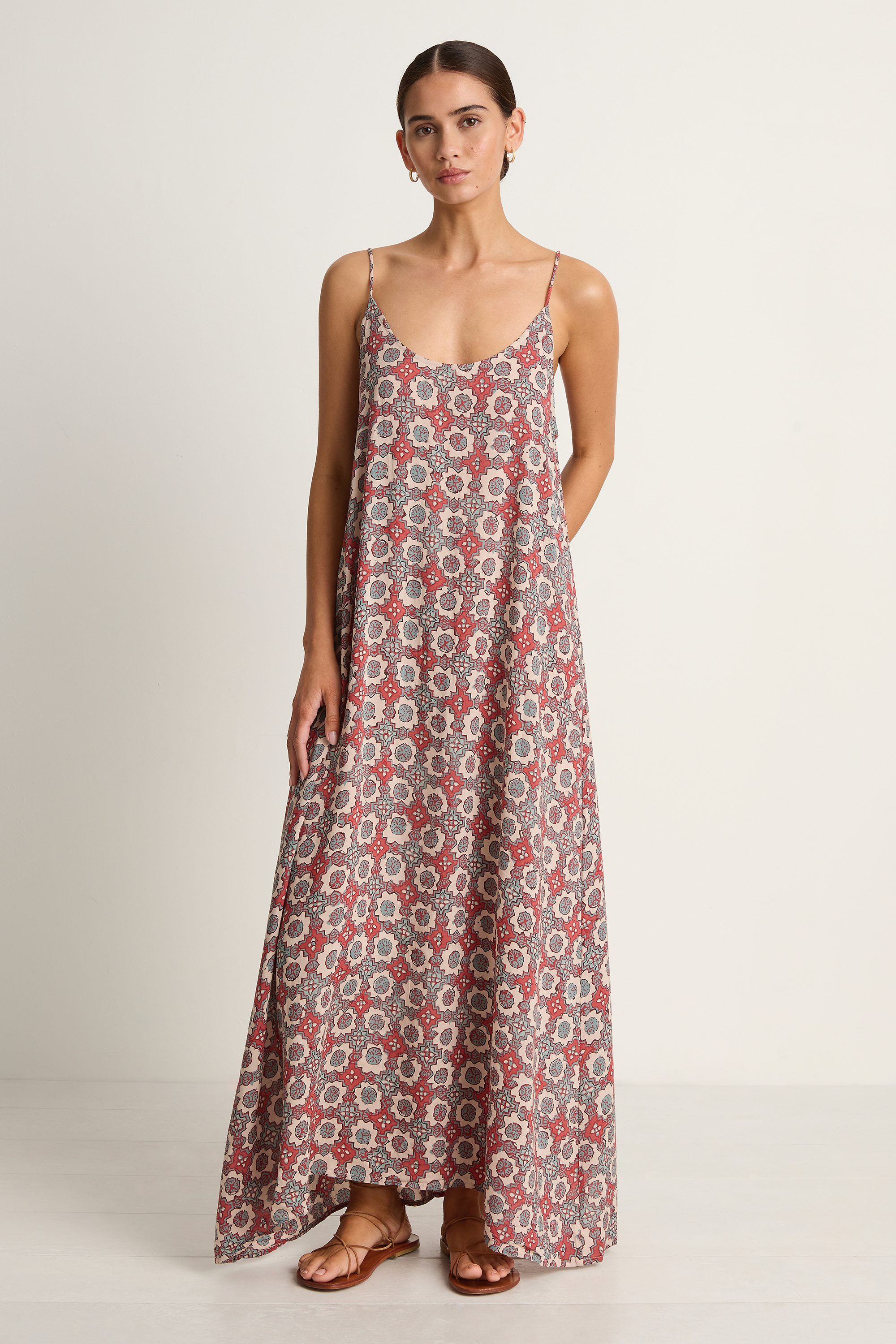 Natalie Martin Heather Maxi - Spanish Tile Almond - FINAL SALE Natalie Martin Heather Maxi - Spanish Tile Almond - FINAL SALE