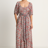 Natalie Martin Vivi Dress With Contrasting Belt - Spanish Tile Almond